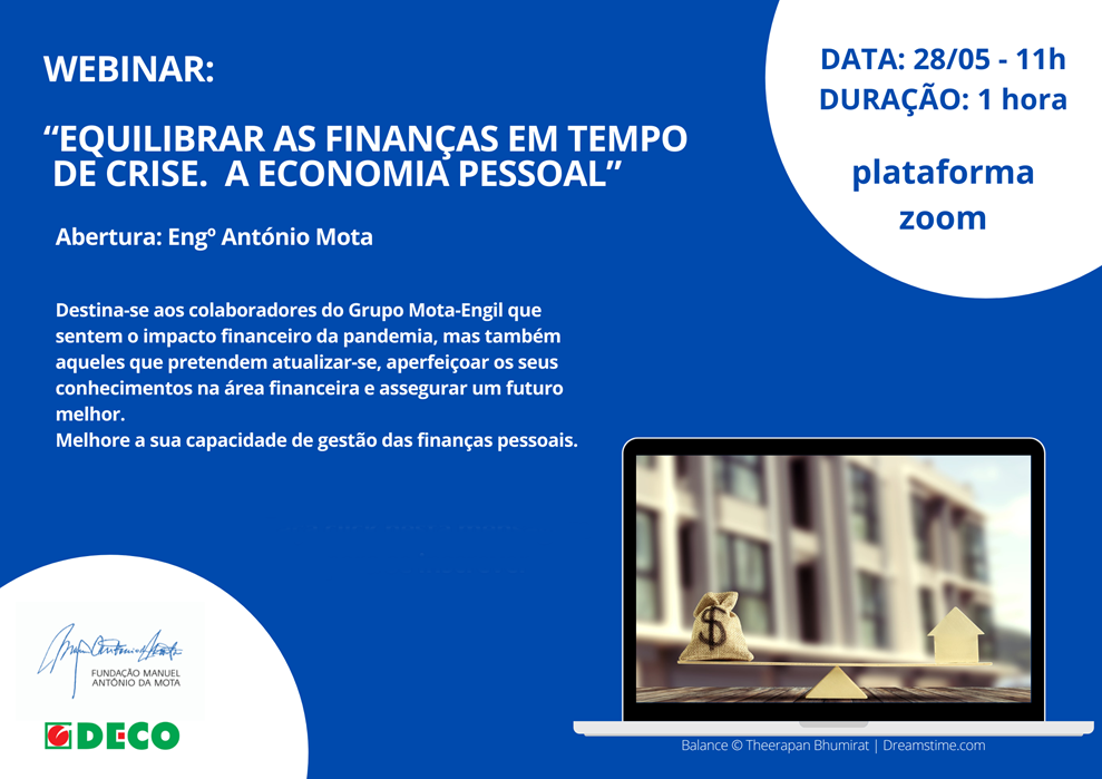 Webinar sobre equilíbrio das finanças em tempo de crise