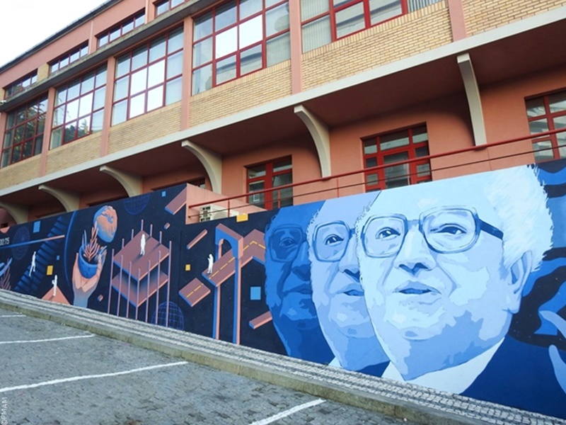 Mota-Engil tem agora um mural nas suas instalações do Porto
