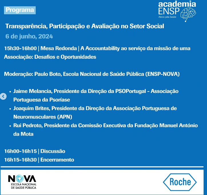 Fundação participa na mesa-redonda “A Accontability ao serviço da missão de uma Associação: Desafios e Oportunidades”